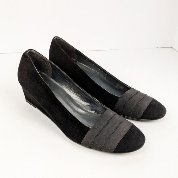 Stuart Weitzman Choked-up Suede Wedge Pump 6.5 - Picture 8 of 8